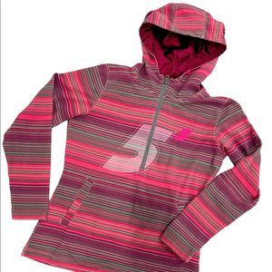 Off The Wall NASCAR Collection Striped Pink Sweatshirt Hoodie